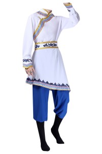 Order Mongolian Dance Costumes Design Mongolian Costumes Adult Chopsticks Dance Modern Men's Dance Costumes Performance Costumes Inner Mongolia SKDO009 detail view-5